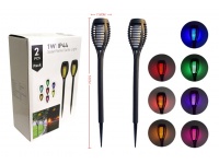 Lampa solarna ala POCHODNIA kolorowe światło 8 LED 50x7,5 cm - 1 szt