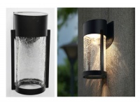 Lampa solarna KINKIET szkło 1 LED biały ciepły 20x10x9,5 cm