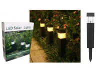 Lampa solarna ogrodowa kwadratowa światło ciepłe 39x6 cm