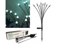 Lampa solarna ogrodowa LED KULKI ŚWIETLIKI (8 szt) ZIMNY BIAŁY 70 cm - 1 szt