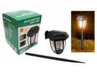 Lampa solarna z ŻARÓWKĄ 15x14x12 cm CZARNA