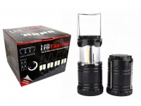 Lampka kempingowa biwakowa 13,5-19x8,5 cm CZARNA - 1 szt