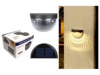 Lampka, lampa solarna OKRĄGŁA ciepła biała 9x6 cm CZARNA