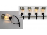 Lampka,lampa solarna wisząca NA TRYTYTCE ciepła biała 8,5x4,5 cm CZARNA