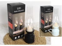 Lampka, latarenka LED ala lampa naftowa 24,5x7 cm BIAŁA, CZARNA