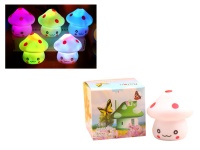 Lampka nocna GRZYB, GRZYBEK świecący LED, światło RGB 6x6 cm - 1 szt