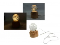 Lampka nocna SZKLANA KULA LED 3D lewitująca 10,5x7,5 cm