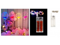 Lampki dekoracyjne na druciku 30 LED 3m MULTIKOLOROWE (na baterie)
