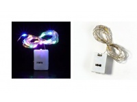 Lampki na druciku 10 LED (na baterie) - MULTIKOLOR - 1 szt