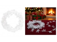 Łańcuch choinkowy, girlanda dekoracyjna ŚNIEŻYNKI 7,5 m