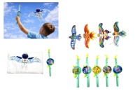 Latawiec na wędce PTAK, sznurek z uchwytem 35x18 cm