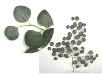 Liść 3-ramienny omszony EUKALIPTUS 70 cm SZARO ZIELONY