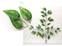 Liść 3-ramienny FIKUS, BENJAMIN 60 cm cienowany - 1 szt
