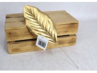 Liść plastikowy wys.30 cm ZŁOTY WA-262G