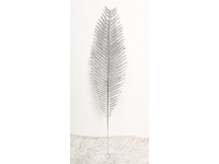 Liść pojedynczy PALMA na piku wys. 43 cm SREBRNY - 1 szt
