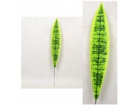 Liść pojedynczy PODŁUŻNY gumowany ARBUZ nakrapiany 50 cm liść 37x7,5 cm