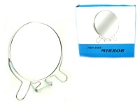 Lusterko dwustronne stalowa ramka składana podstawka 4\'