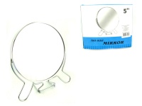 Lusterko dwustronne stalowa ramka składana podstawka 5\'