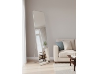 Lustro stojące, ścienne PROSTOKĄTNE 146x36 cm aluminiowa rama SZARE