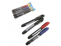 Marker (2xczarny, czerwony, niebieski) 14 cm - kpl 4 szt w folii