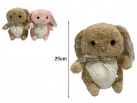 Maskotka KRÓLIK z kokardką 25 cm mix kolor