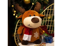 Maskotka RENIFER w szaliku 35 cm