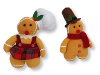 Maskotka świąteczna PIERNIKOWY LUDZIK 28x17 cm MIX