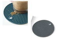 Mata, podkładka silikonowa kuchenna na blat (chroniąca przed gorącym) szara 17 cm