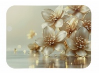 Mata stołowa 40x30 cm MAGNOLIA ZŁOTO BEŻOWA Z DIAMENTAMI GLAMOUR