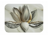 Mata stołowa 40x30 cm MAGNOLIA SREBRNO ZŁOTA NA MARMUROWYM TLE GLAMOUR