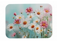 Mata stołowa 40x30 cm STOKROTKI BIAŁE I RÓŻOWE NA BŁĘKITNYM TLE
