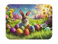 Mata stołowa 40x30 cm ZAJĄC, KOLOROWE PISANKI NA ŁĄCE