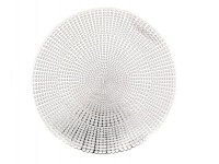Mata stołowa- tw.sztuczne okrągła 38 cm SREBRNA