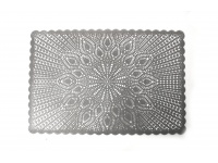 Mata stołowa- tw. sztuczne prostokątna SZARA 45x30 cm