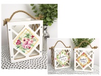 mdf Lampion DLA BABCI (mix napisów i wzorów) 19,5x16x14 cm