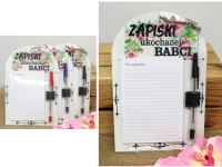 mdf Notes 24x16 cm z długopisem Zapiski ukochanej BABCI.... #2601