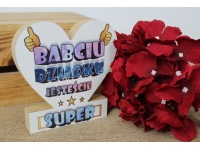 mdf Statuetka 13,5x13,5x2 cm BABCIU DZIADKU Jesteście super... #0923