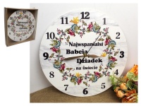 mdf Zegar 30 cm Najwspanialsi Babcia i Dziadek na świecie