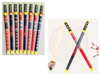 Miecz samuraja drewniany 67 cm MIX KOLOR - 1 szt