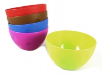 Miska plastik w KROPKI mała 14 cm mix kolor
