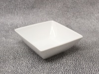 Miska, salaterka ceramiczna KWADRATOWA 12,5x5 cm BIAŁA