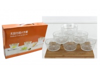 Miska, salaterka szklana KÓŁKA I KROPKI 12x5,8 cm kpl.6 szt