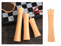 Młynek drewniany do pieprzu, soli jasne drewno, ceramiczne ostrze 20,5x5 cm