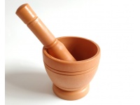 Moździerz gruby plastik BRĄZOWY (10,5x9,5 + 18 cm) 