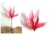 mp Bukiet liście piankowe POSTRZĘPIONE wys. 80 cm 5 liści RÓŻOWY
