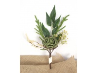 mp Bukiet mieszany RÓŻA piankowa wys. 38 cm (kwiat 8x5 cm) ZIELONA