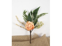 mp Bukiet mieszany RÓŻA piankowa wys. 38 cm (kwiat 8x5 cm) POMARAŃCZOWA