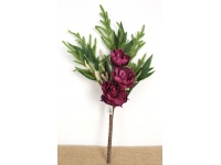 mp Bukiet piankowy RÓŻA 70 cm (3 kwiaty 12-9 cm) BORDOWA