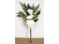 mp Bukiet piankowy RÓŻA 70 cm (3 kwiaty 12-9 cm) BIAŁA