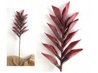 mp Kwiat Z LIŚCI YUCCA piankowy wys. 85 cm (kwiat 38 cm) CZERWONY